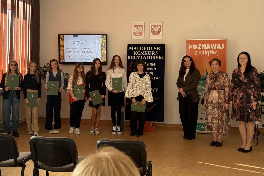 Małopolski Konkurs Recytatorski. Jury konkursu ogłasza wynik Konkursu.